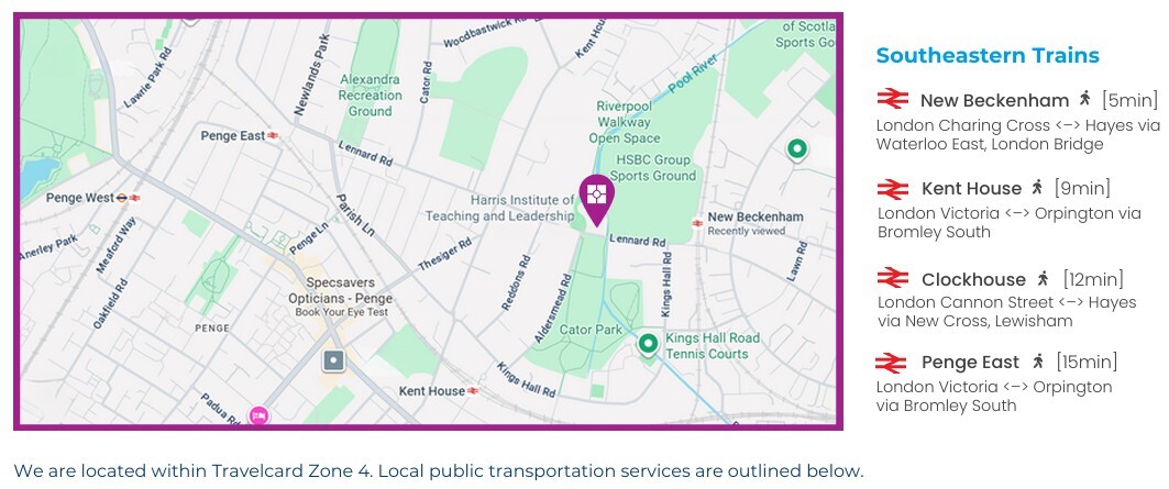 Beckenham Location Map