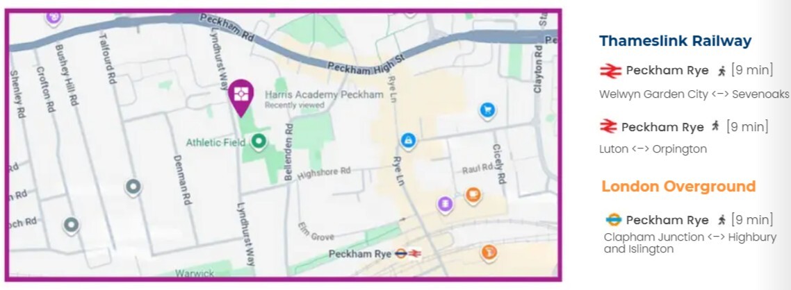 Peckham how to find us